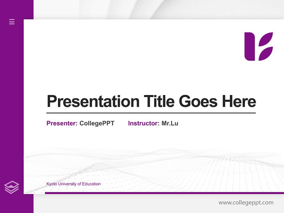 Kyoto University of Education Thesis Proposal/Graduation Defense PPT Template4:3 ratio PPT effect preview image5
