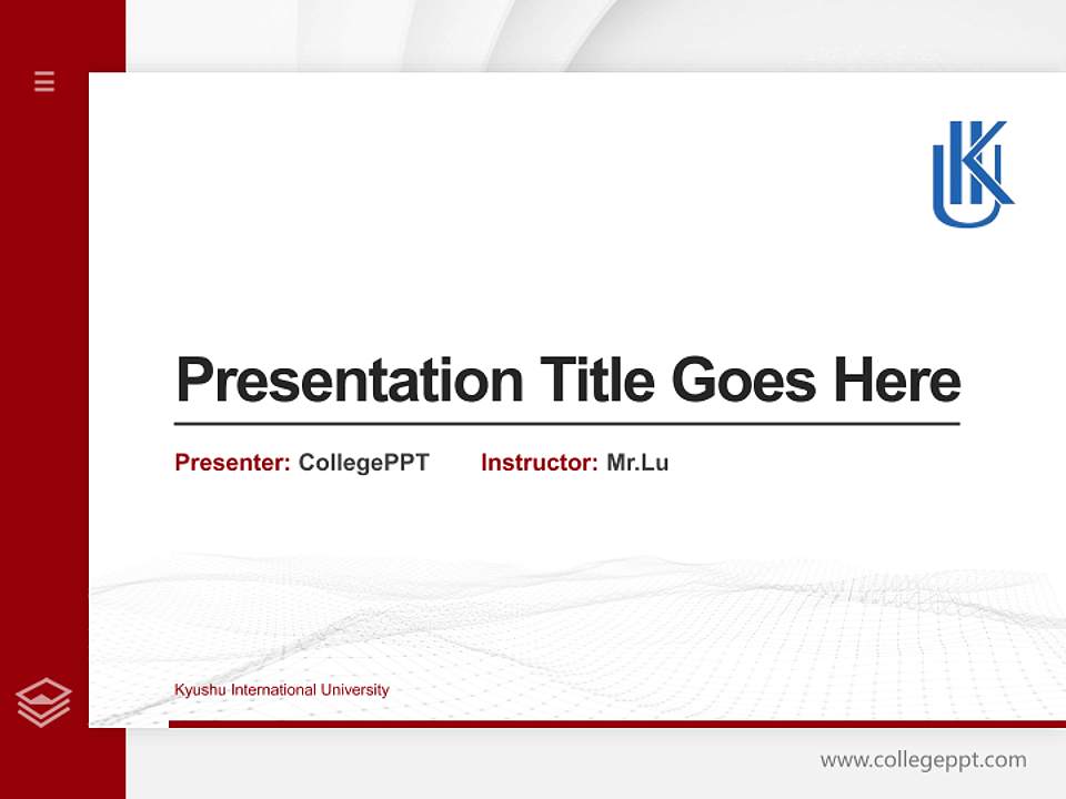 Kyushu International University Thesis Proposal/Graduation Defense PPT Template4:3 ratio PPT effect preview image5
