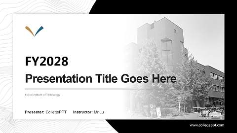 Kyoto Institute of Technology Academic Presentation/Research Findings Report PPT Template