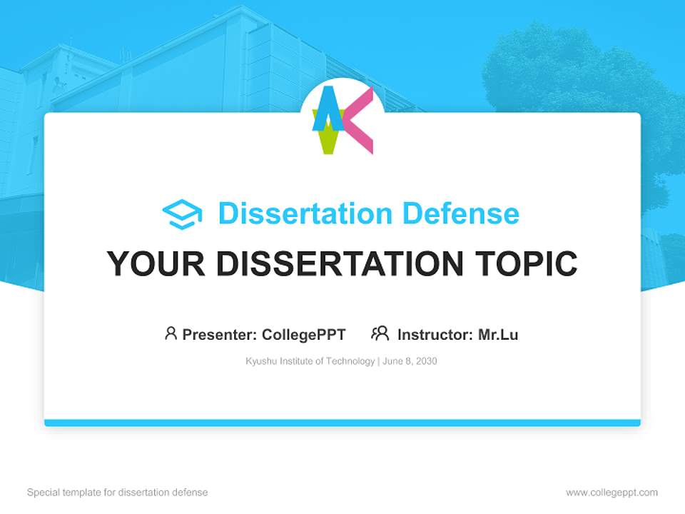 Kyushu Institute of Technology Graduation Thesis Defense PPT Template4:3 ratio PPT effect preview image7