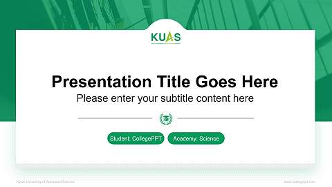 Kyoto University of Advanced Science National Scholarship Defense PPT Template