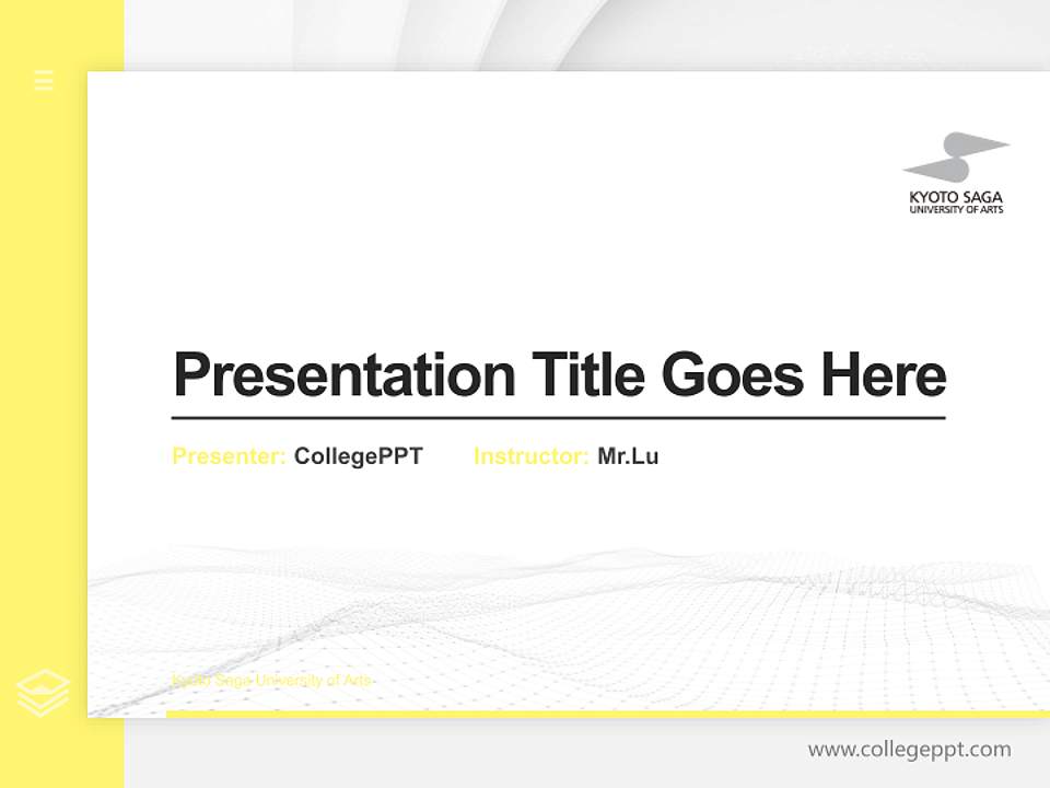 Kyoto Saga University of Arts Thesis Proposal/Graduation Defense PPT Template4:3 ratio PPT effect preview image5