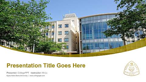 Kyoto Notre Dame University Course/Courseware Creation PPT Template