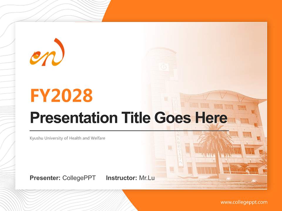 Kyushu University of Health and Welfare Academic Presentation/Research Findings Report PPT Template4:3 ratio PPT effect preview image5