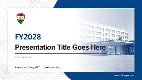 Kyoto Bunkyo University Academic Presentation/Research Findings Report PPT Template