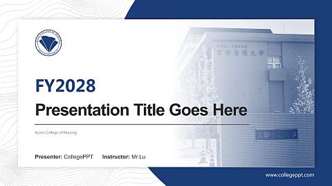 Kyoto College of Nursing Academic Presentation/Research Findings Report PPT Template