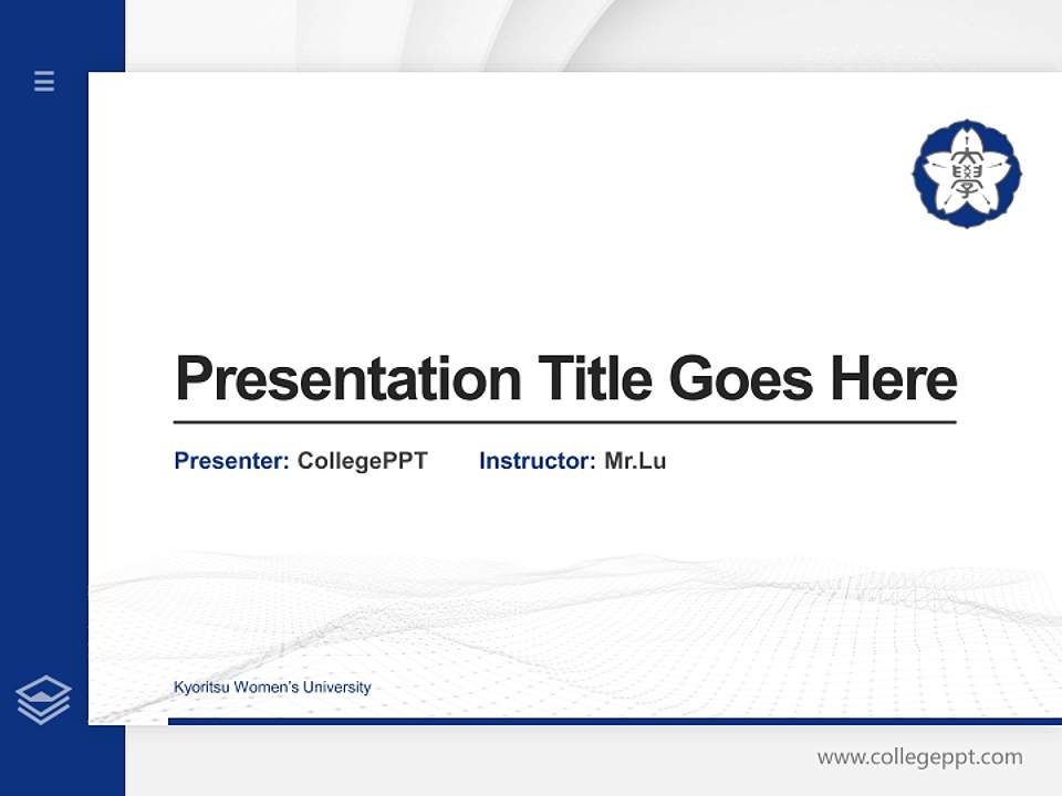 Kyoritsu Women’s University Thesis Proposal/Graduation Defense PPT Template4:3 ratio PPT effect preview image5