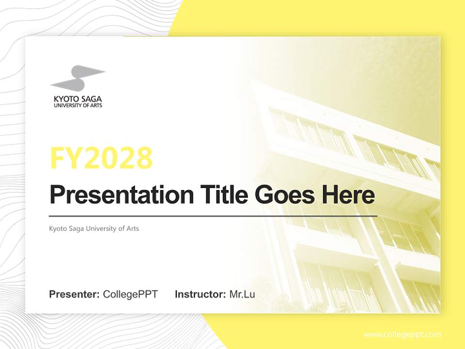 Kyoto Saga University of Arts Academic Presentation/Research Findings Report PPT Template4:3 ratio PPT effect preview image5