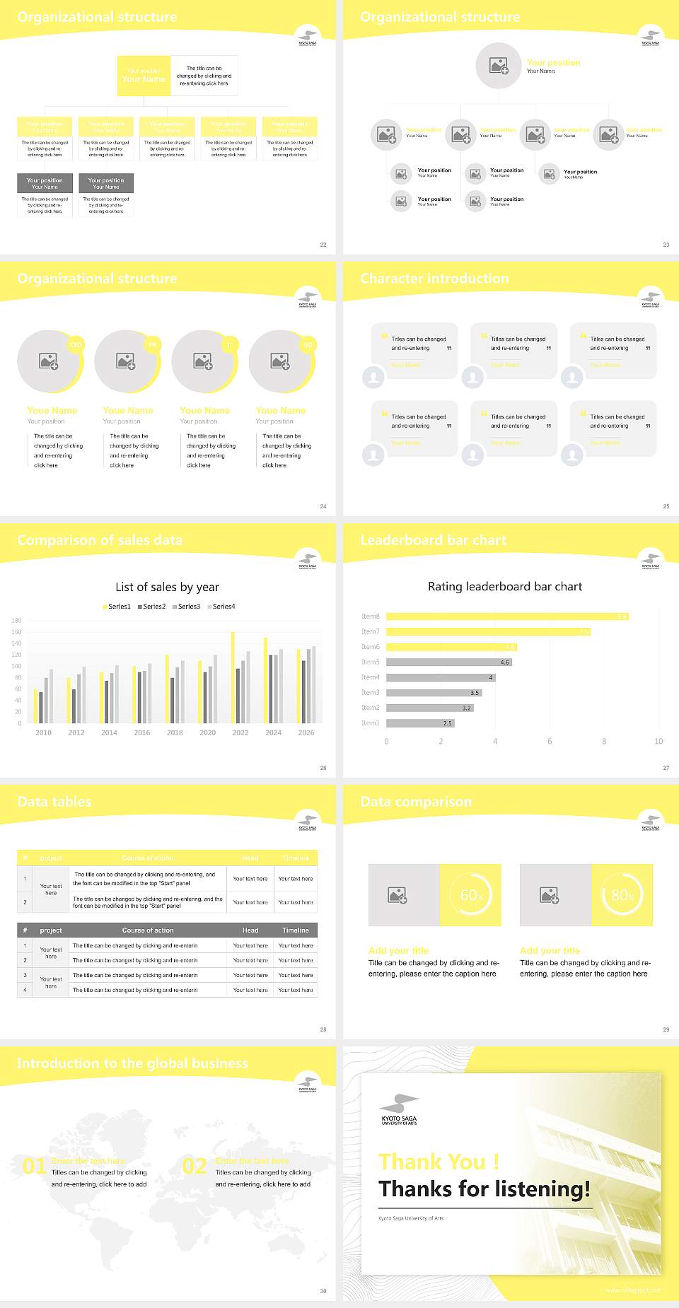 Kyoto Saga University of Arts Academic Presentation/Research Findings Report PPT Template4:3 ratio PPT effect preview image4