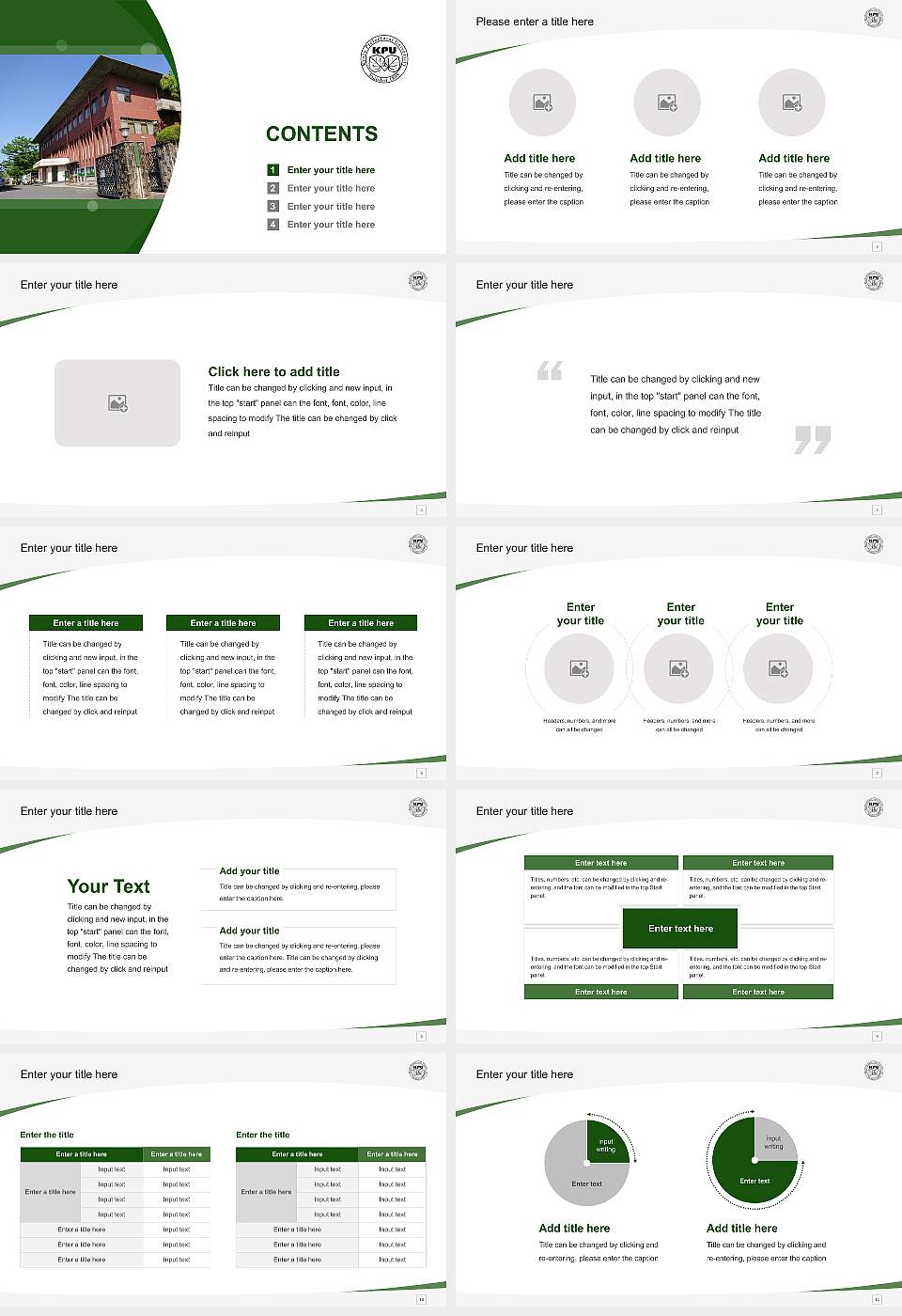 Kyoto Prefectural University Course/Courseware Creation PPT Template16:9 ratio PPT effect preview image2