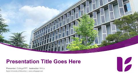Kyoto University of Education Course/Courseware Creation PPT Template