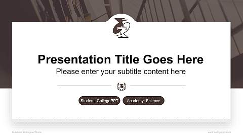 Kunitachi College of Music National Scholarship Defense PPT Template