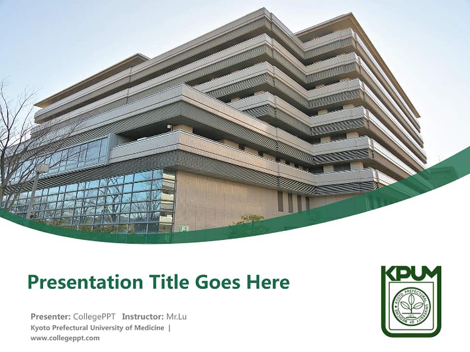 Kyoto Prefectural University of Medicine Course/Courseware Creation PPT Template4:3 ratio PPT effect preview image5