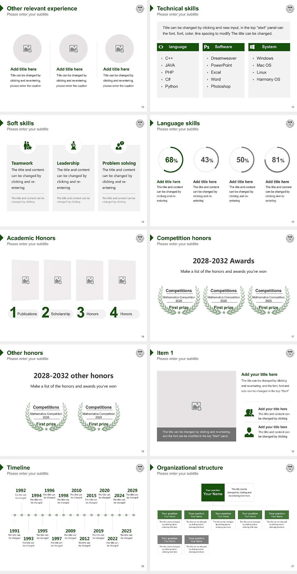 Kyoto Prefectural University Resume PPT Template4:3 ratio PPT effect preview image3