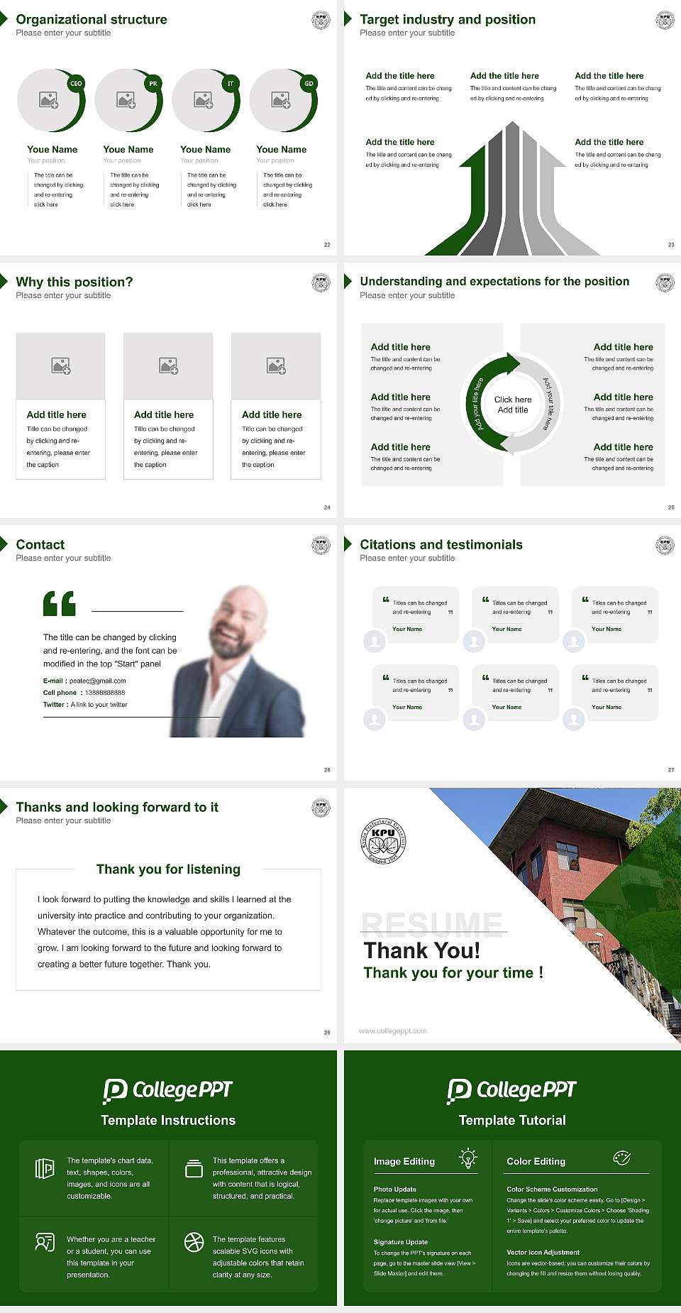 Kyoto Prefectural University Resume PPT Template4:3 ratio PPT effect preview image4