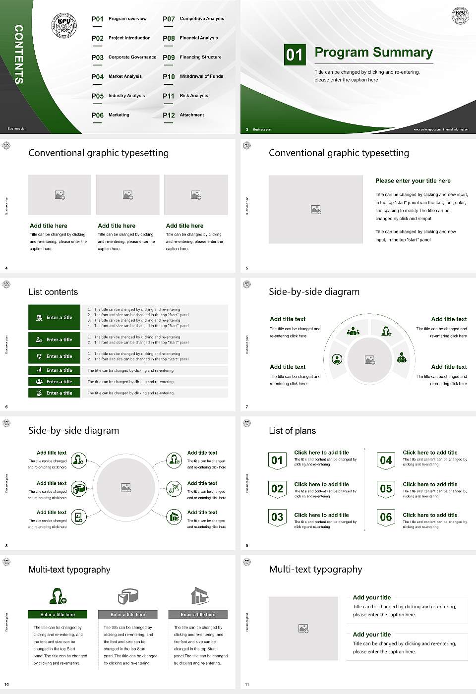 Kyoto Prefectural University Competition/Entrepreneurship Contest PPT Template16:9 ratio PPT effect preview image2