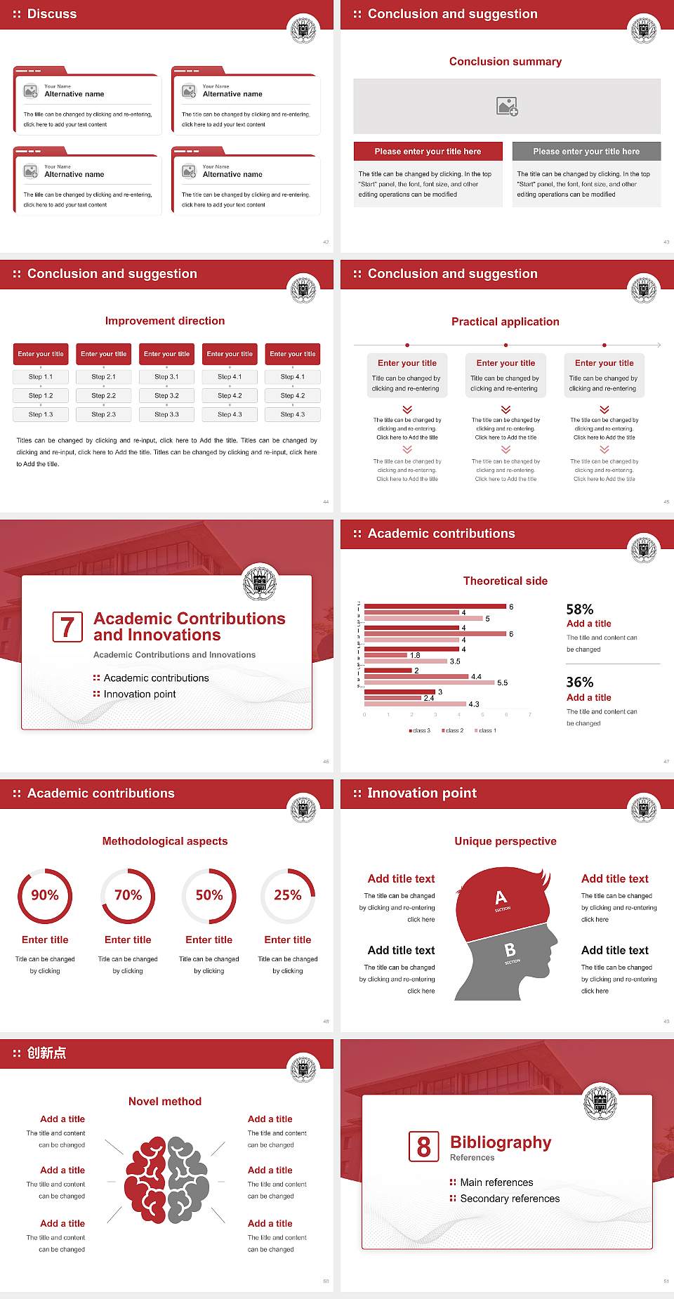 Kyoto Kacho University Graduation Thesis Defense PPT Template4:3 ratio PPT effect preview image6