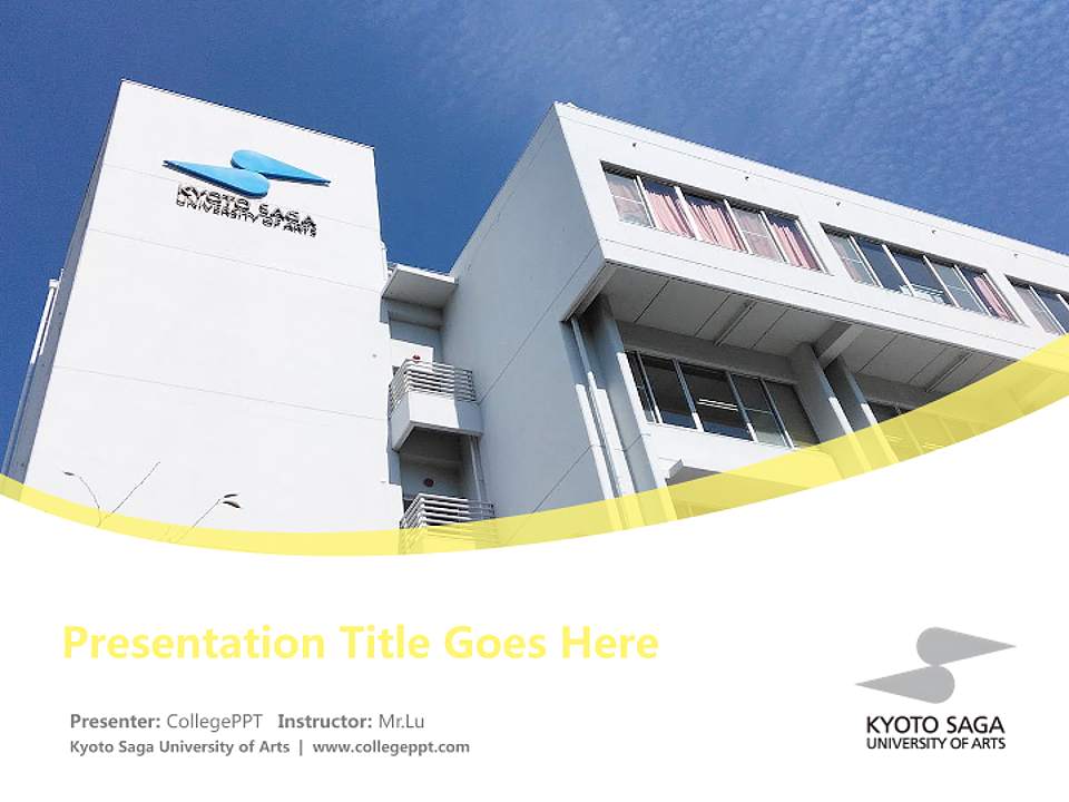 Kyoto Saga University of Arts Course/Courseware Creation PPT Template4:3 ratio PPT effect preview image5