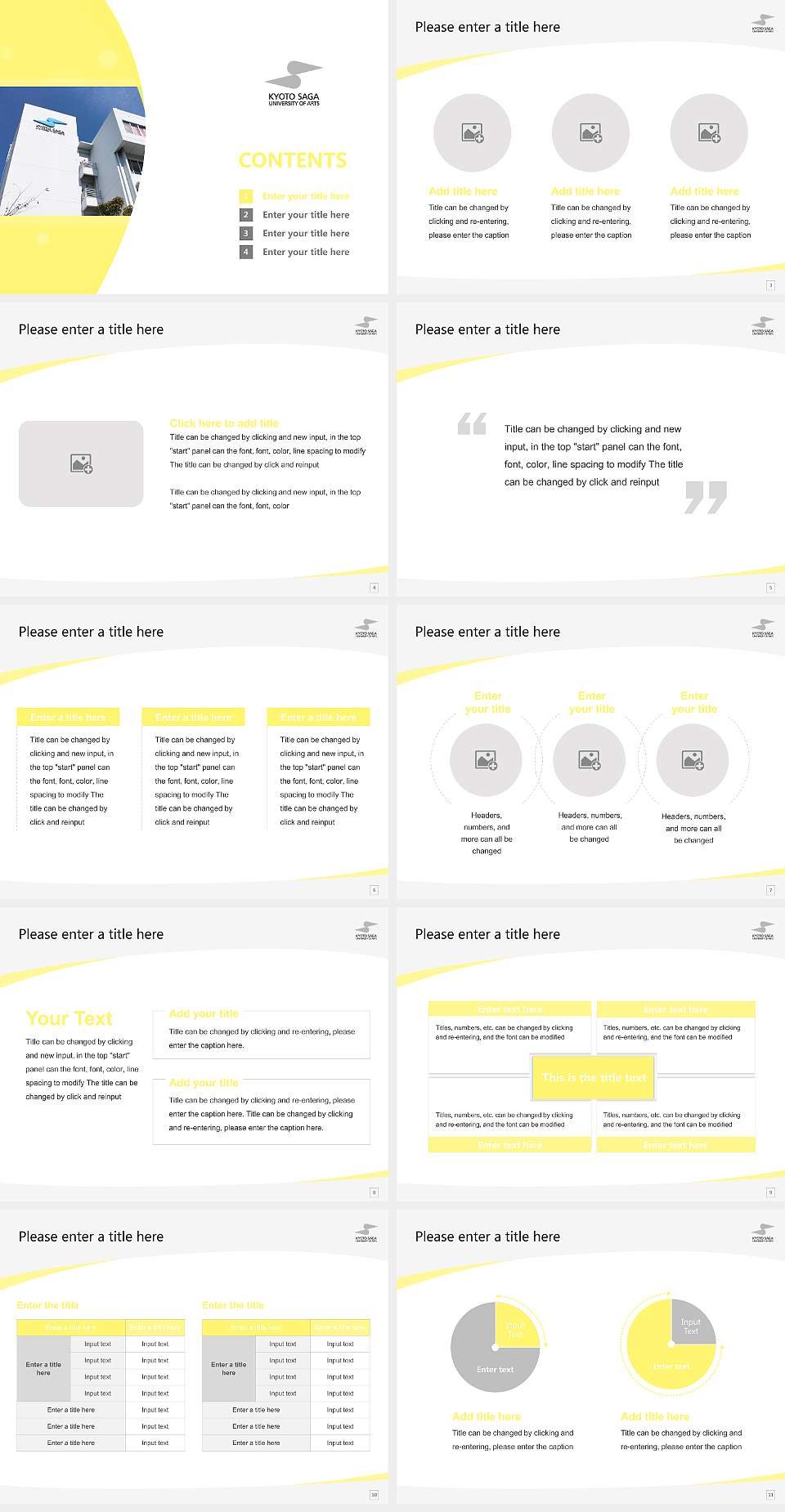 Kyoto Saga University of Arts Course/Courseware Creation PPT Template4:3 ratio PPT effect preview image2