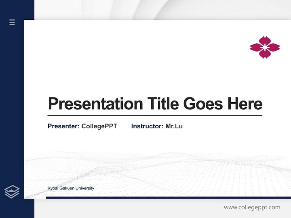 Kyoai Gakuen University Thesis Proposal/Graduation Defense PPT Template4:3 ratio PPT effect preview image5