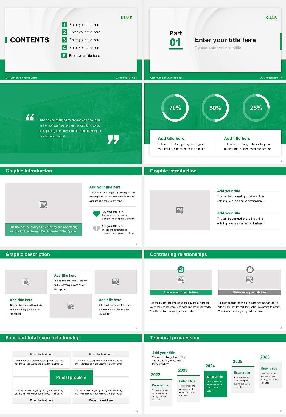 Kyoto University of Advanced Science Thesis Proposal/Graduation Defense PPT Template16:9 ratio PPT effect preview image2