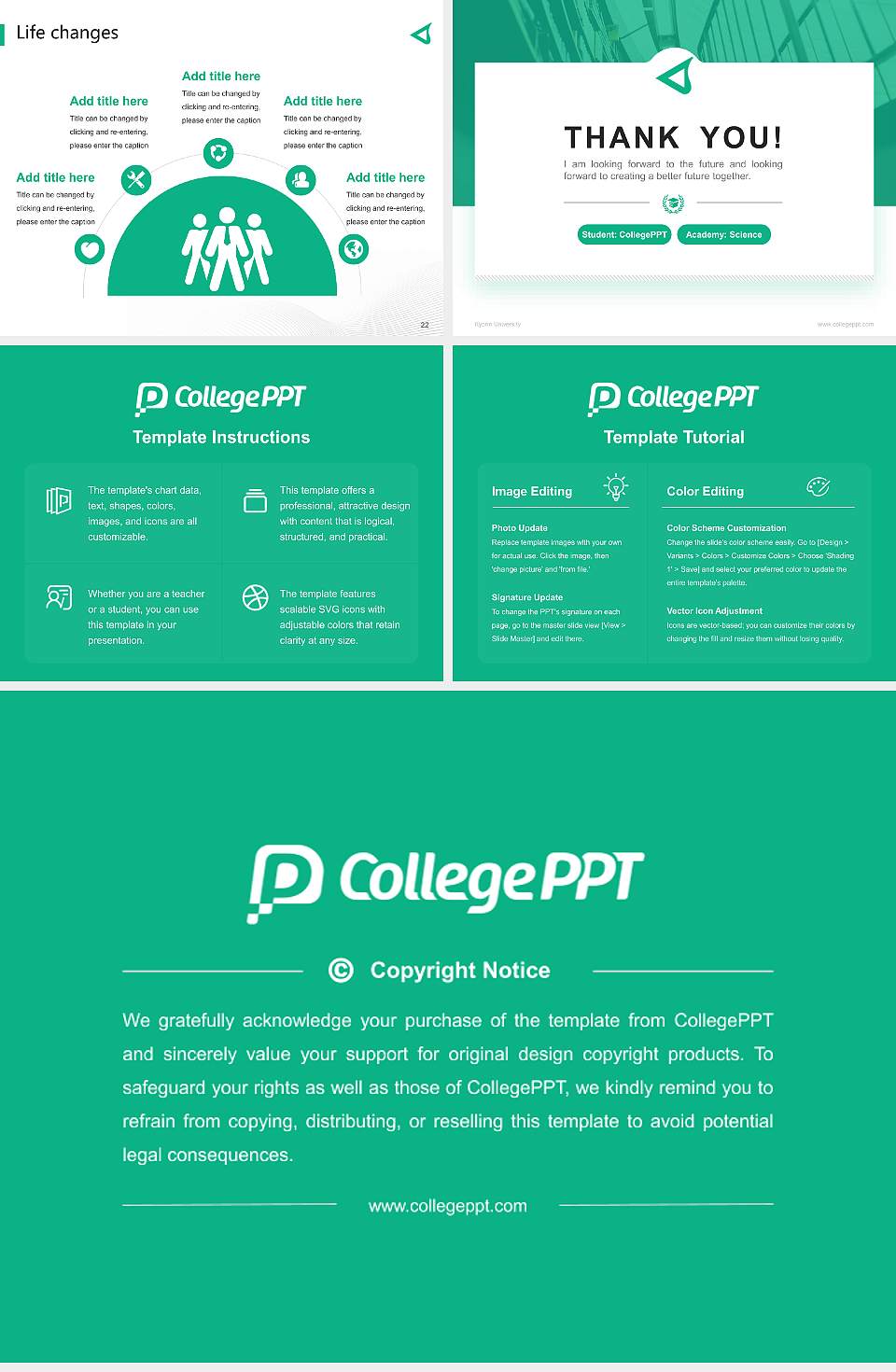 Kyorin University National Scholarship Defense PPT Template4:3 ratio PPT effect preview image4