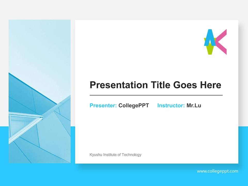 Kyushu Institute of Technology General Purpose PPT Template4:3 ratio PPT effect preview image6