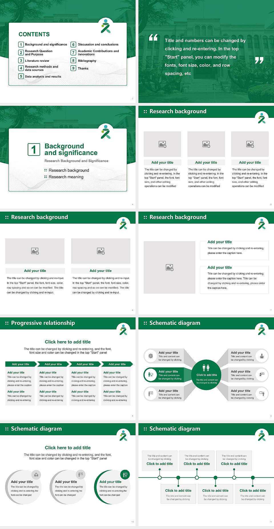 Kurume University Graduation Thesis Defense PPT Template4:3 ratio PPT effect preview image2