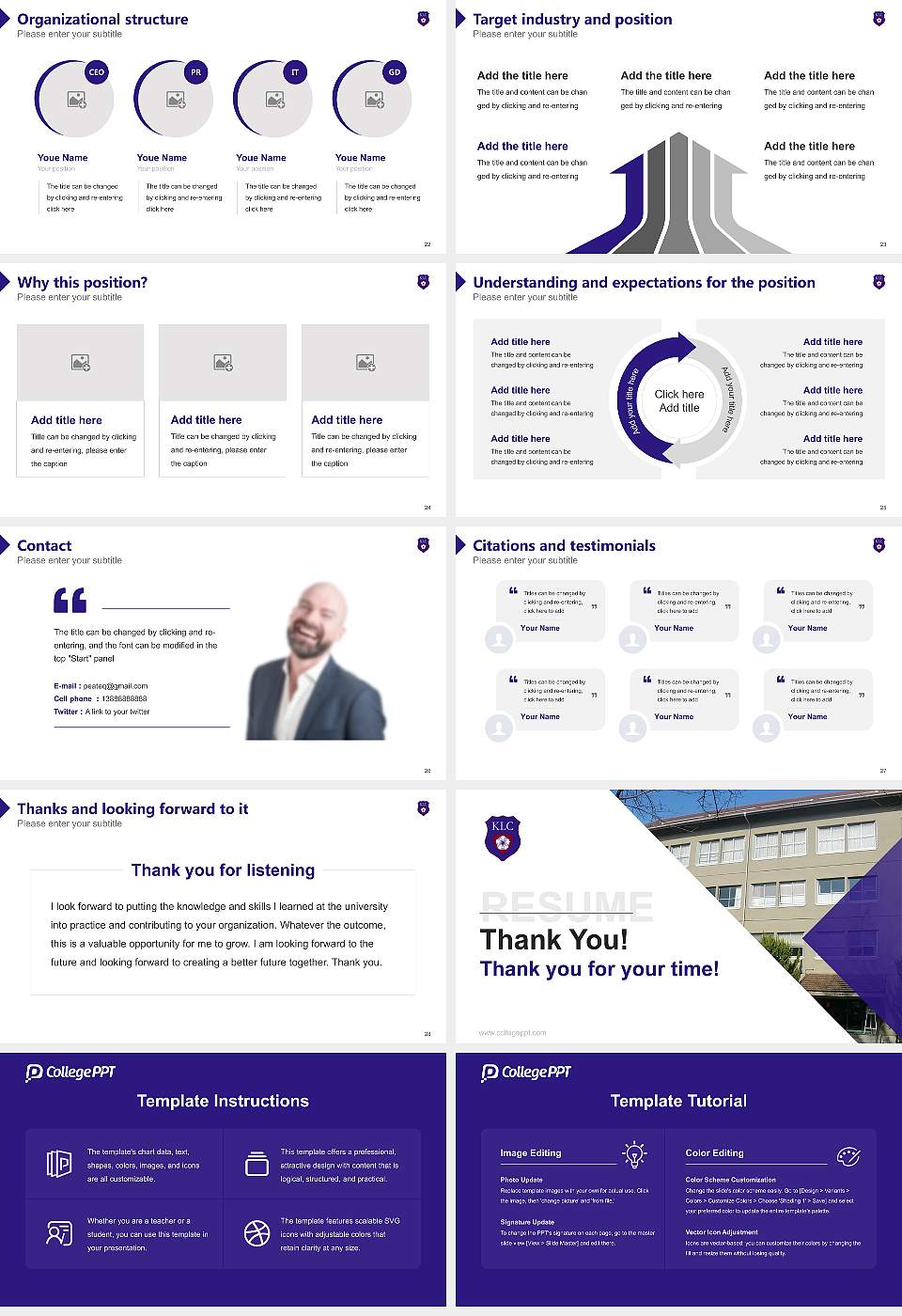 Kyushu Lutheran College Resume PPT Template16:9 ratio PPT effect preview image4