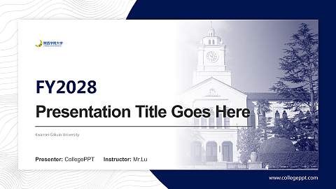 Kwansei Gakuin University Academic Presentation/Research Findings Report PPT Template