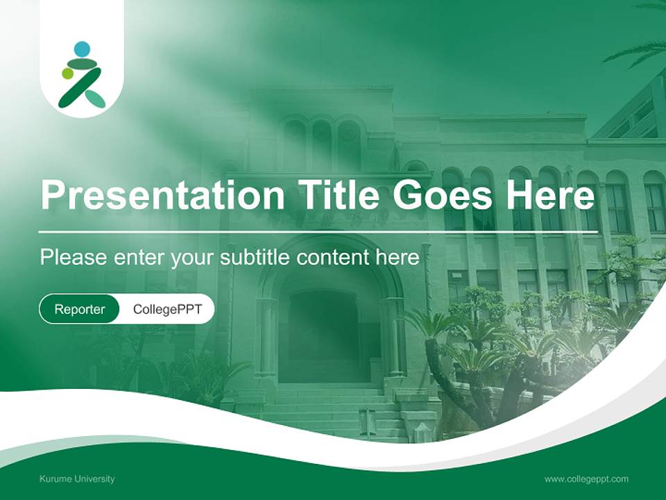 Kurume University Lecture Sharing and Networking Event PPT Template4:3 ratio PPT effect preview image4