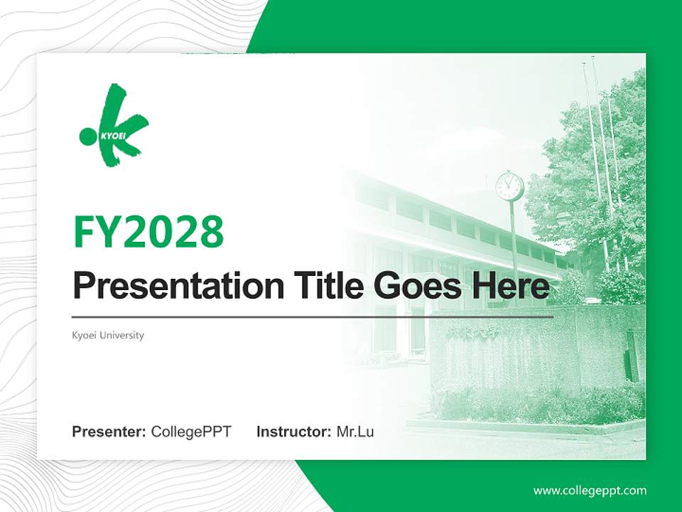 Kyoei University Academic Presentation/Research Findings Report PPT Template4:3 ratio PPT effect preview image5