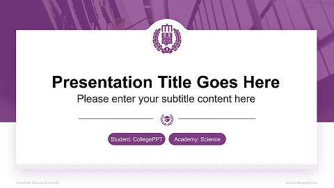 Kurashiki Sakuyo University National Scholarship Defense PPT Template
