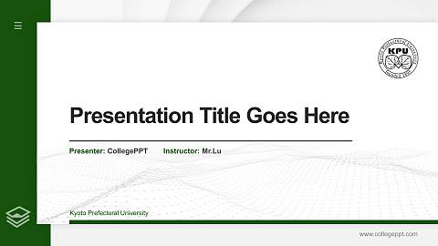 Kyoto Prefectural University Thesis Proposal/Graduation Defense PPT Template