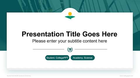 Kumamoto Health Science University National Scholarship Defense PPT Template