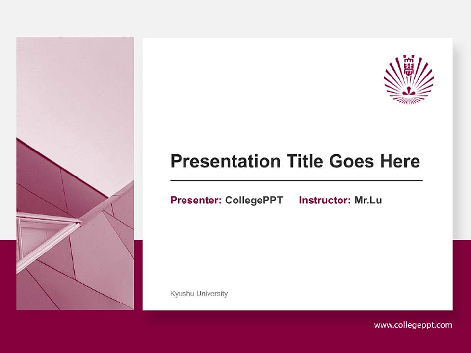 Kyushu University General Purpose PPT Template4:3 ratio PPT effect preview image6
