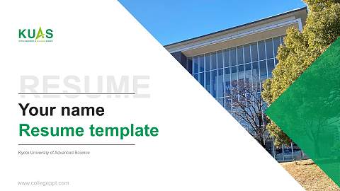 Kyoto University of Advanced Science Resume PPT Template
