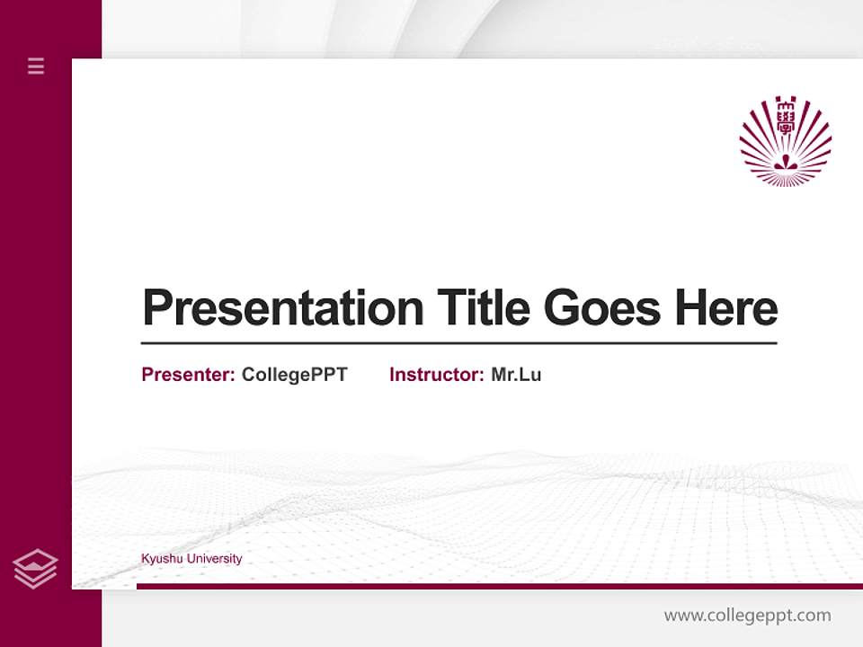 Kyushu University Thesis Proposal/Graduation Defense PPT Template4:3 ratio PPT effect preview image5