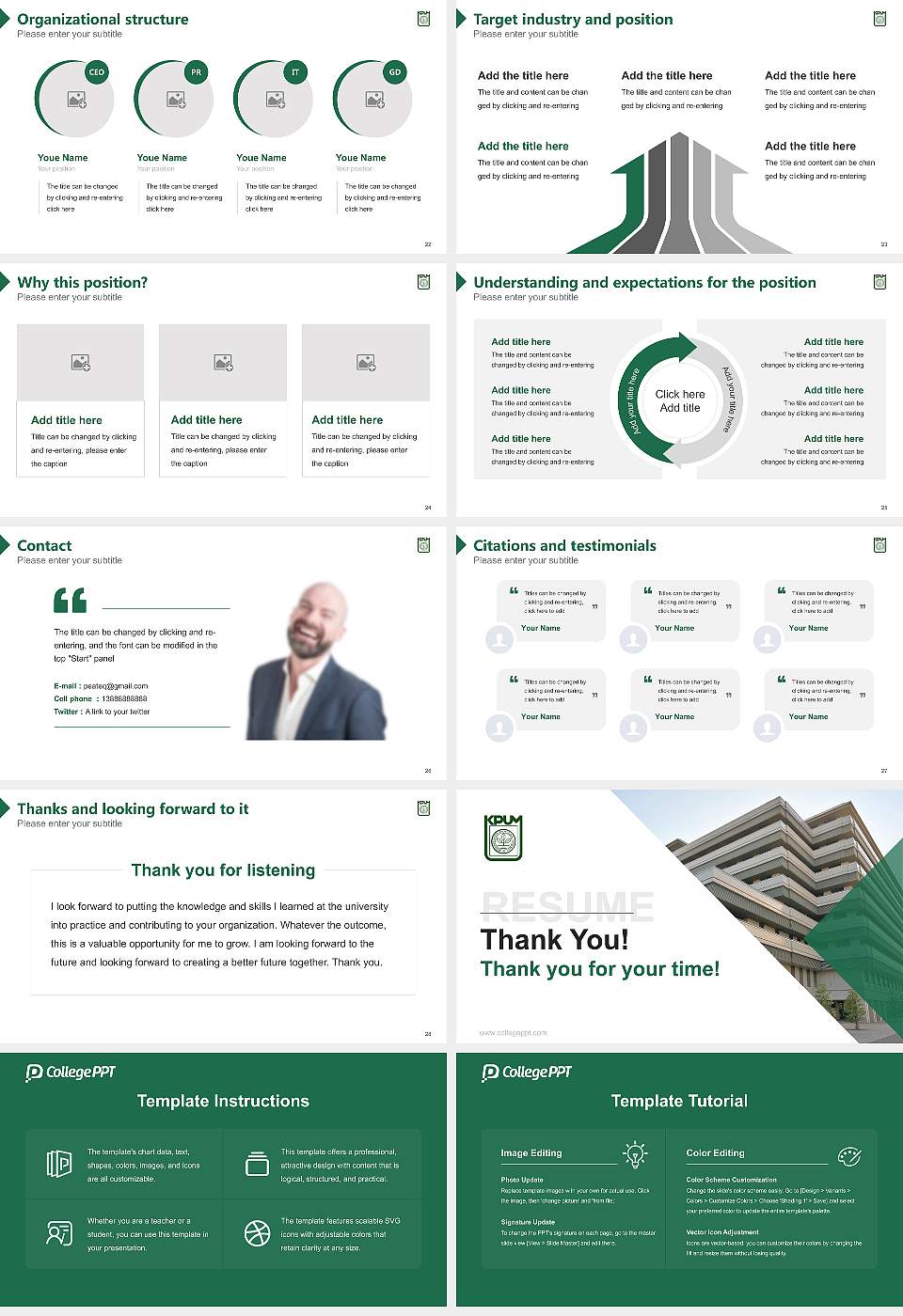 Kyoto Prefectural University of Medicine Resume PPT Template16:9 ratio PPT effect preview image4