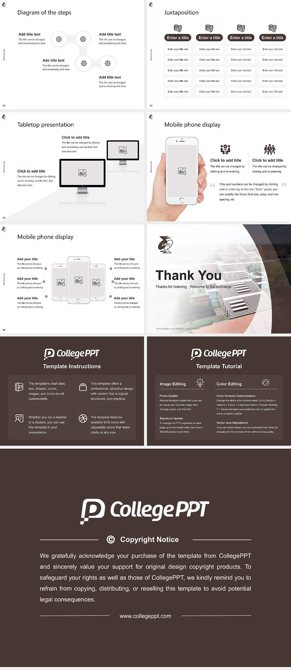 Kunitachi College of Music Competition/Entrepreneurship Contest PPT Template4:3 ratio PPT effect preview image9