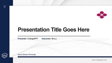 Kyoai Gakuen University Thesis Proposal/Graduation Defense PPT Template