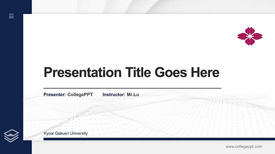 Kyoai Gakuen University Thesis Proposal/Graduation Defense PPT Template16:9 ratio PPT effect preview image