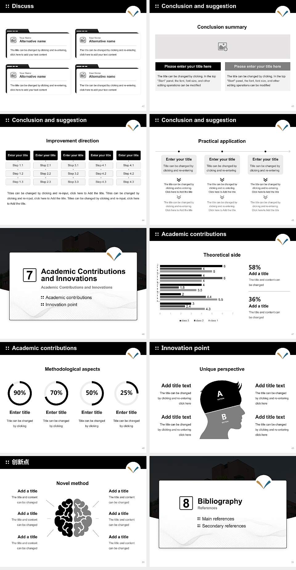 Kyoto Institute of Technology Graduation Thesis Defense PPT Template4:3 ratio PPT effect preview image6
