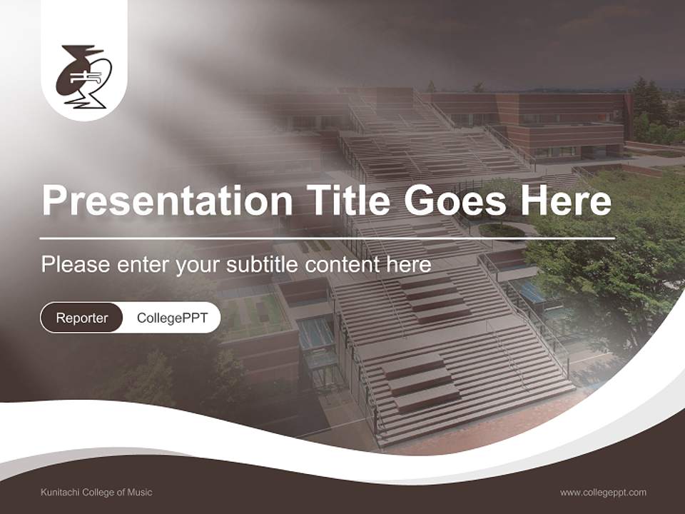 Kunitachi College of Music Lecture Sharing and Networking Event PPT Template4:3 ratio PPT effect preview image4