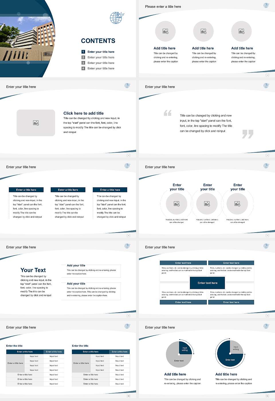 Kyoto University of Foreign Studies Course/Courseware Creation PPT Template16:9 ratio PPT effect preview image2