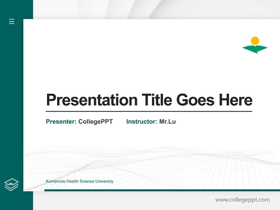 Kumamoto Health Science University Thesis Proposal/Graduation Defense PPT Template4:3 ratio PPT effect preview image5