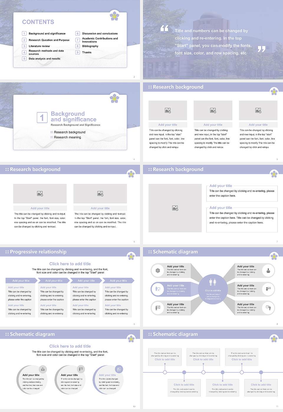 Kushiro Public University of Economics Graduation Thesis Defense PPT Template16:9 ratio PPT effect preview image2