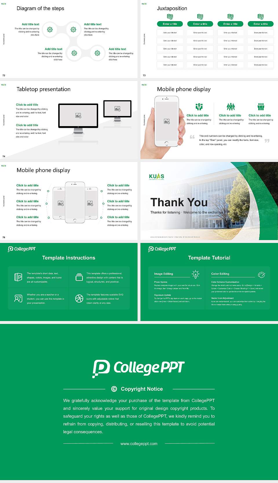 Kyoto University of Advanced Science Competition/Entrepreneurship Contest PPT Template16:9 ratio PPT effect preview image9