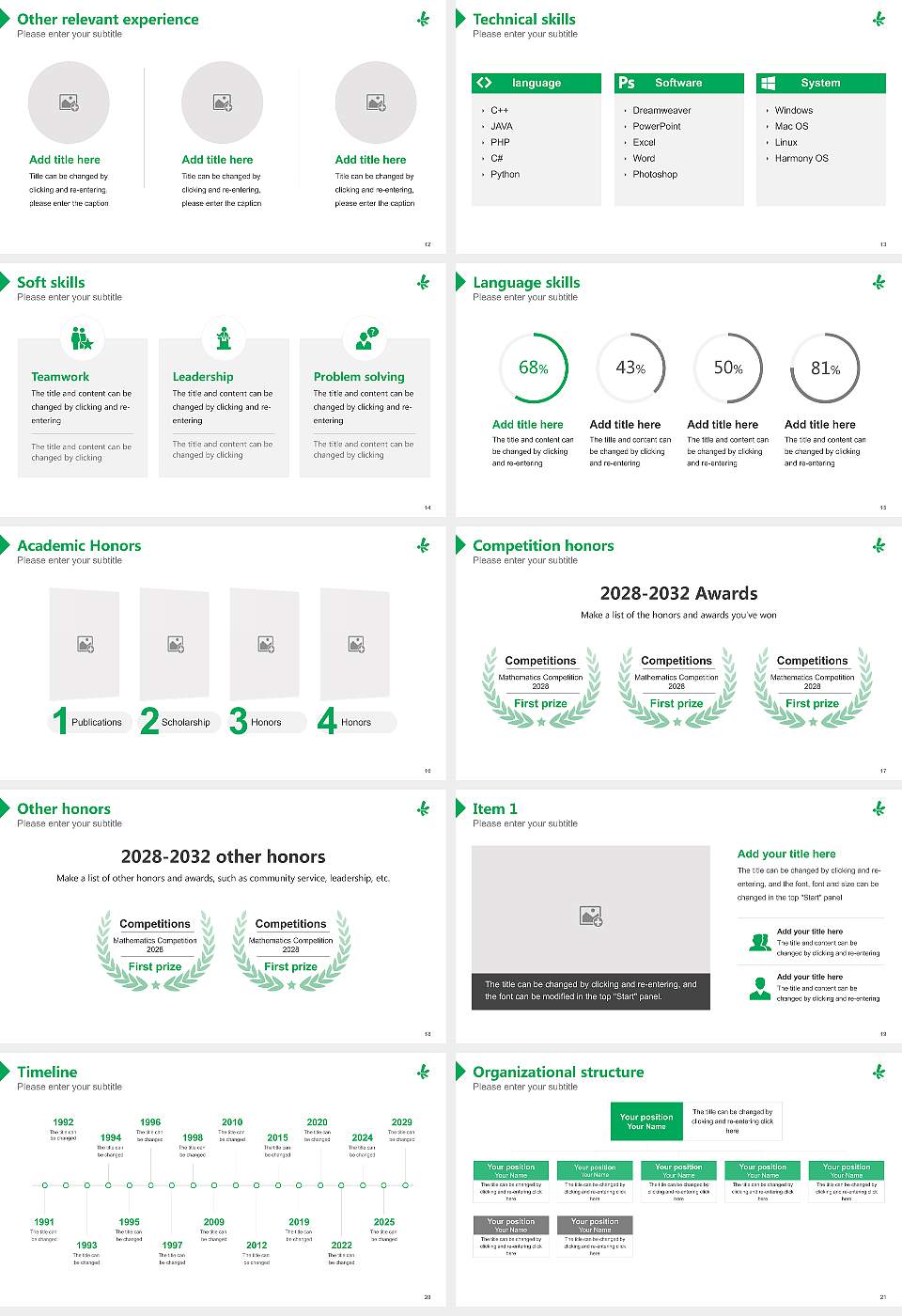 Kyoei University Resume PPT Template16:9 ratio PPT effect preview image3