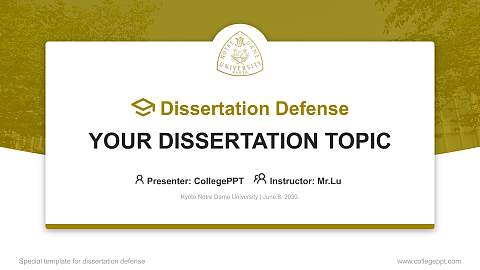 Kyoto Notre Dame University Graduation Thesis Defense PPT Template